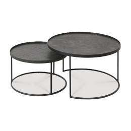 Set de tables basses pour plateaux ronds Ethnicraft
