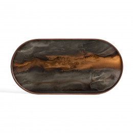 Plateau en verre Bronze Organic Ethnicraft