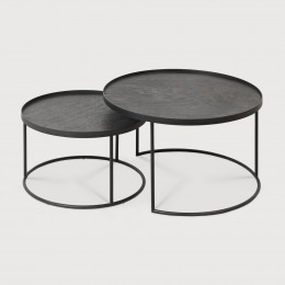 Set de tables basses pour plateaux ronds Ethnicraft