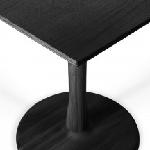 Table Torsion carrée en chêne - noir - vernis 70 x 70 Ethnicraft