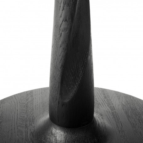 Table Torsion en chêne - noir - vernis Ø 90 Ethnicraft