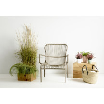 Fauteuil bas Loop / empilable - Cordage Taupe Vincent Sheppard