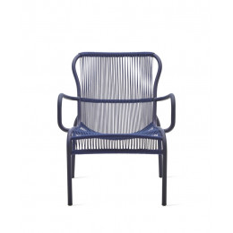 Fauteuil bas Loop / empilable - Cordage Bleu indigo Vincent Sheppard