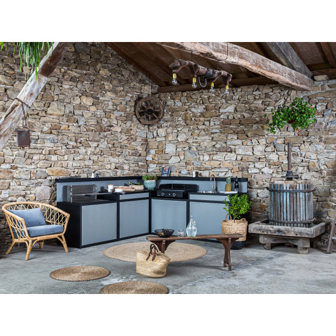 Plancha Origin gaz 75 chassis acier Forge Adour