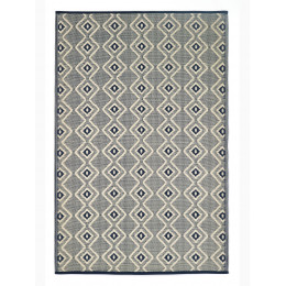 Tapis Rabat - Bleu et Crème (120 cm x 180 cm) Fab Hab