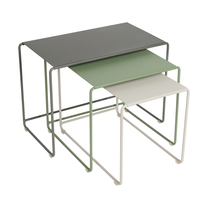 Lot De 3 Tables Gigogne Oulala Romarin/Cactus/Argile Fermob