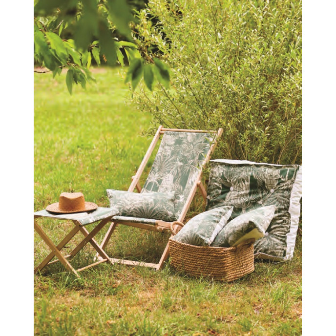 Coussin deco 40x40 dehoussable Cervara vert Edenia