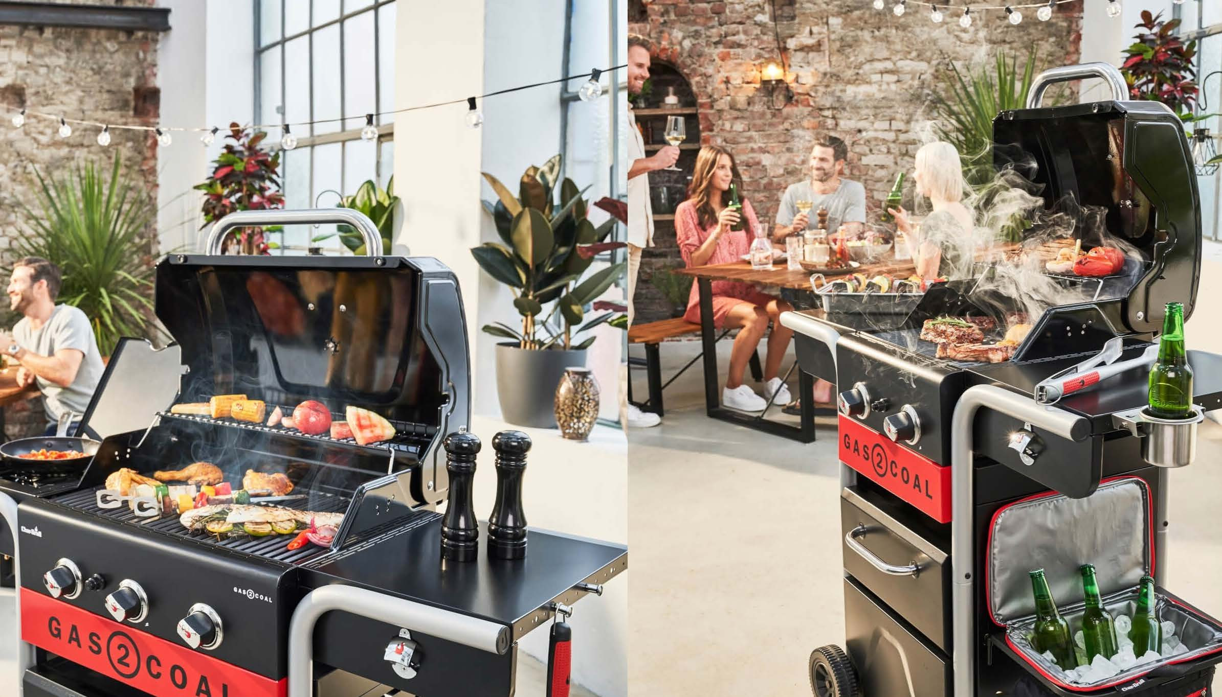 Les barbecue Hybrique Gas2coal de chez Charbroil